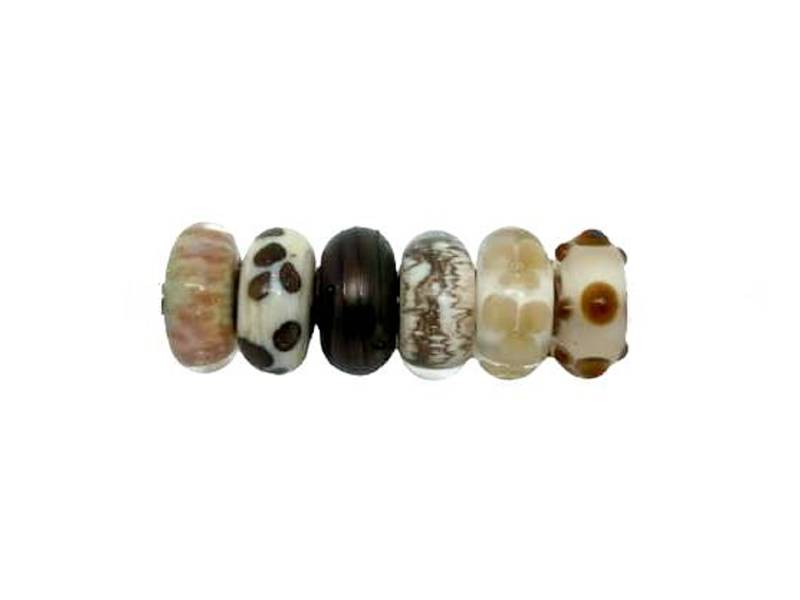 NEUTRAL TONE BEADS SET TROLLBEADS